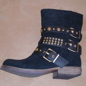 Rocker Chic Boots (Black w Gold)